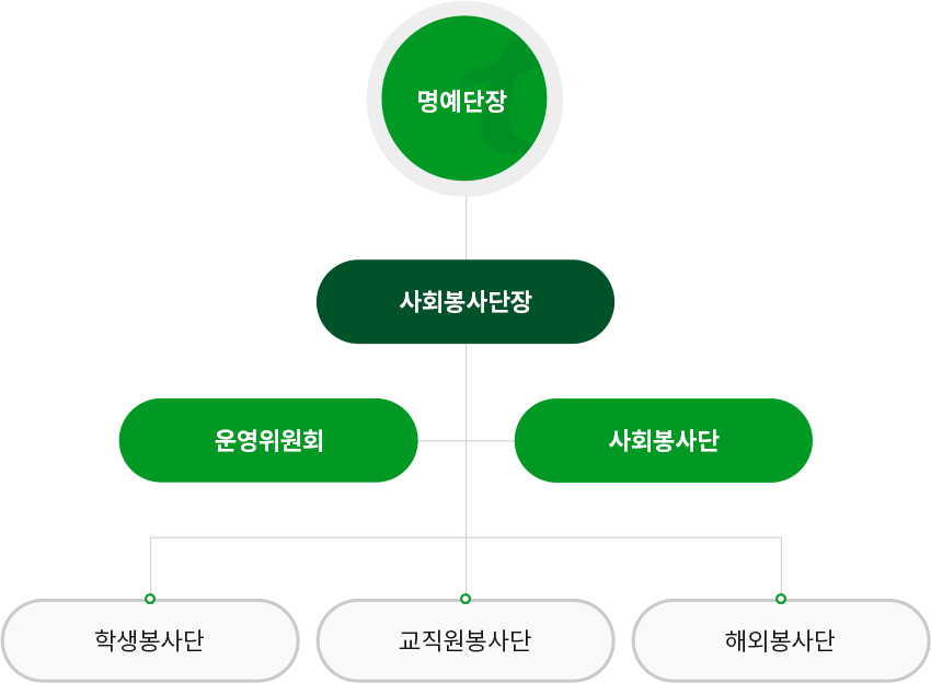 사회봉사단 조직도